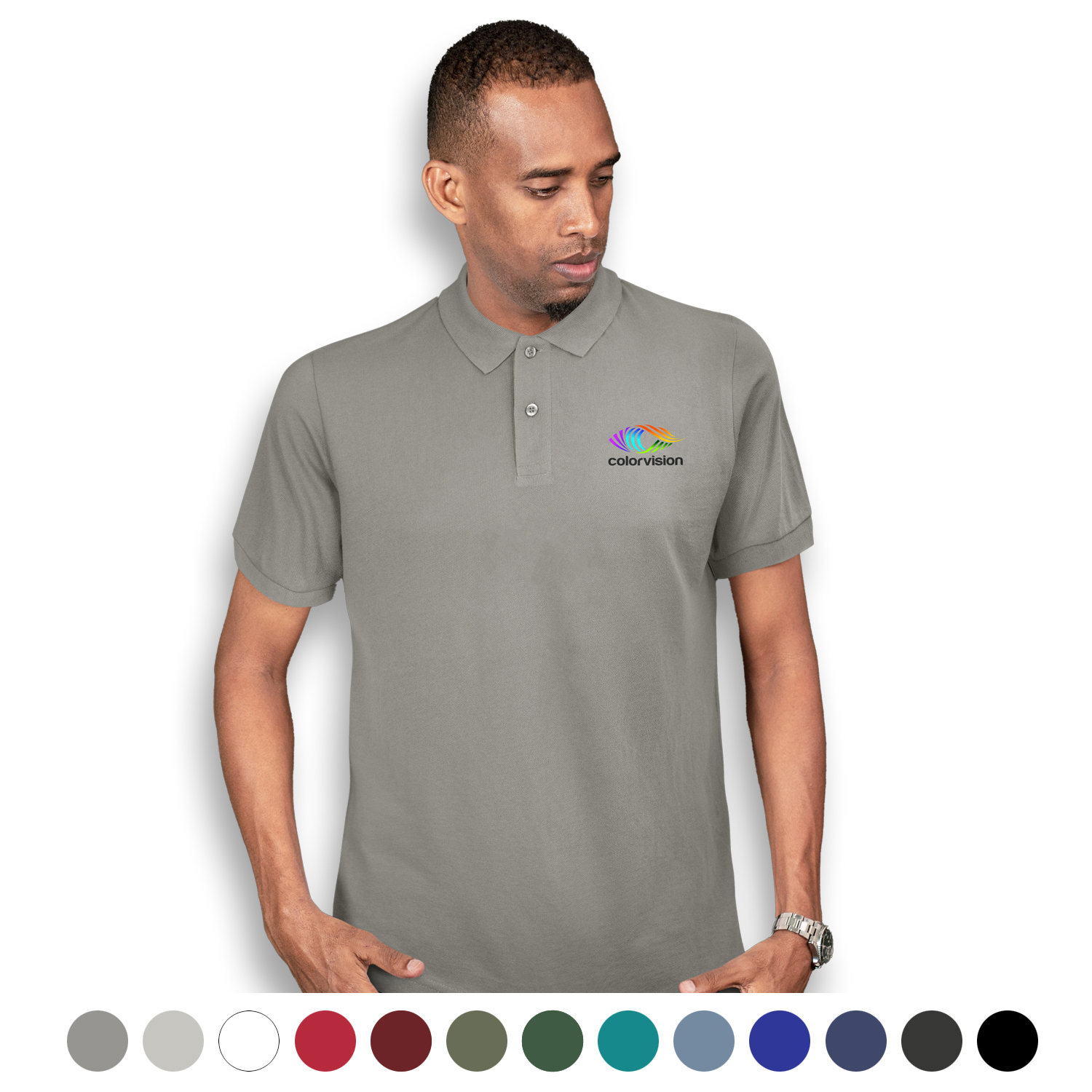 新品　MENS SHORT POLO SHIRT (予約販売品) Men's 100% Mercerized Cotton 1/4 Zip Short Sleeve Polo Shirt